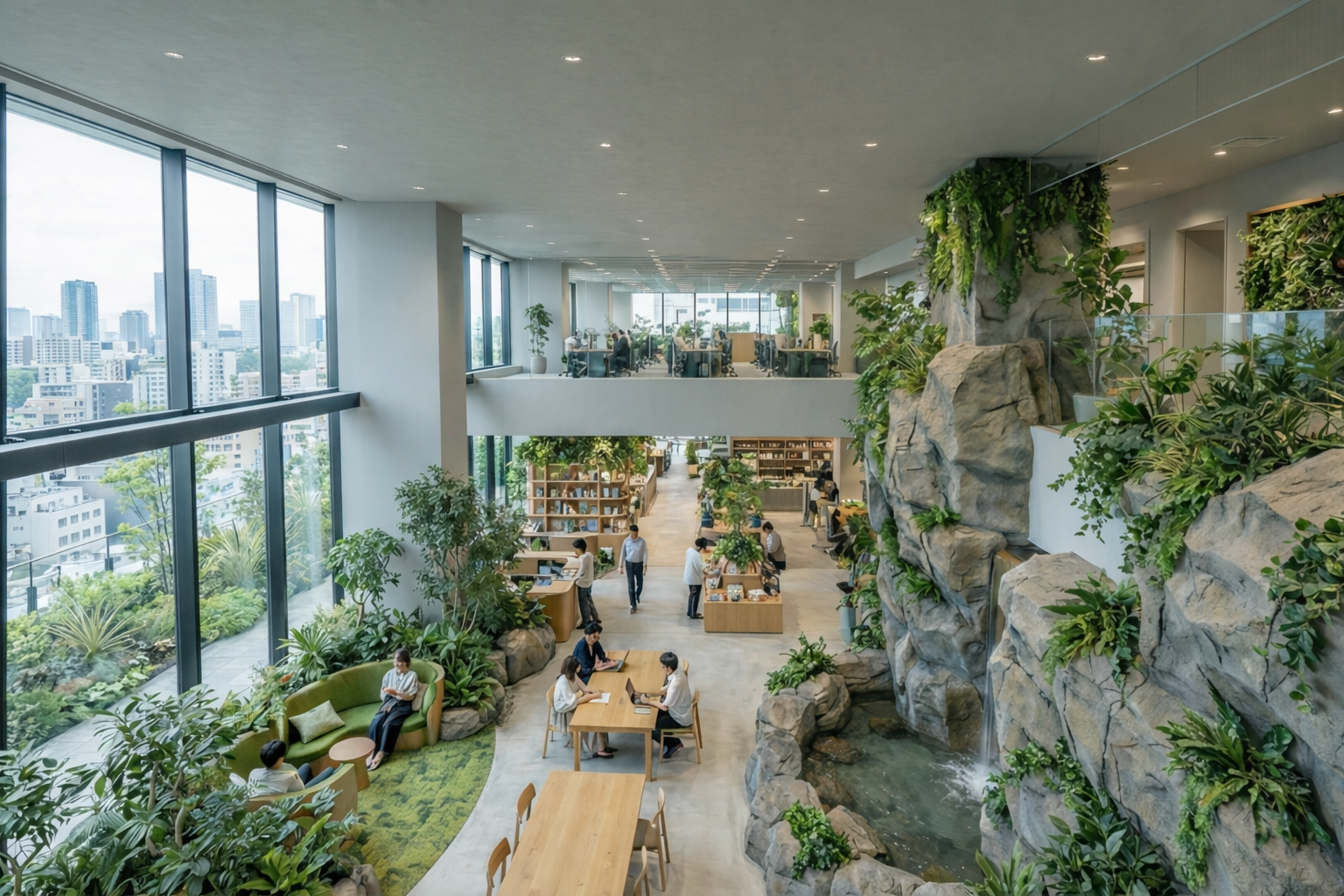 自然とデザインが融合したオフィス空間